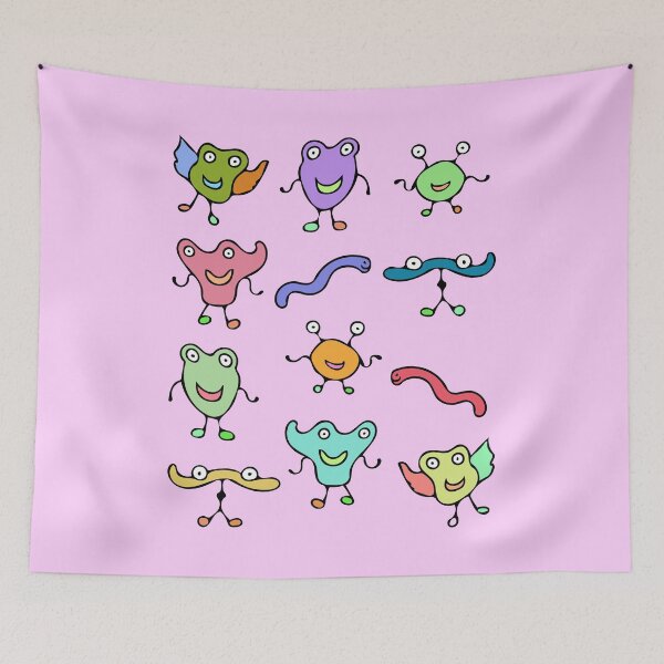 Item preview, Cute and Colorful Monster Pattern (pink) designed and sold by Davey's Designs.