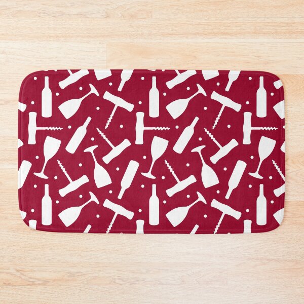 Item preview, Wine Glasses Bottles and Corkscrews Pattern designed and sold by HotHibiscus.