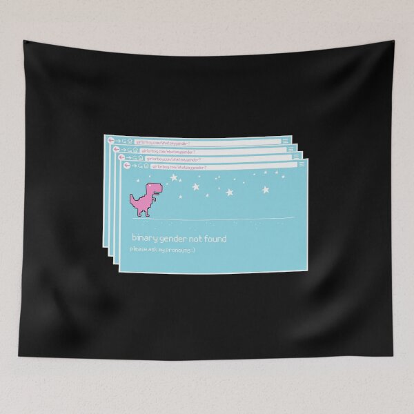 Item preview, "Binary gender not found" No Internet Dino designed and sold by campfiredesigns.