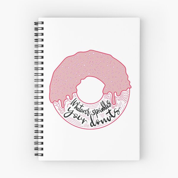 Item preview,  Whatever sprinkles your donuts, cute line illustration with sweet donut dessert in pink and black designed and sold by Laura Ioana V.