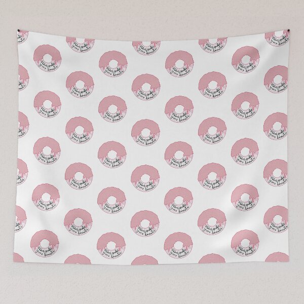 Item preview,  Whatever sprinkles your donuts, cute line illustration with sweet donut dessert in pink and black designed and sold by Laura Ioana V.