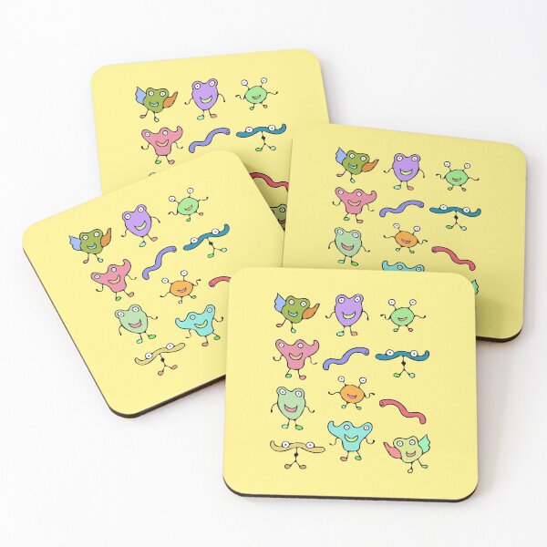 Item preview, Cute and Colorful Monster Pattern (yellow) designed and sold by Davey's Designs.