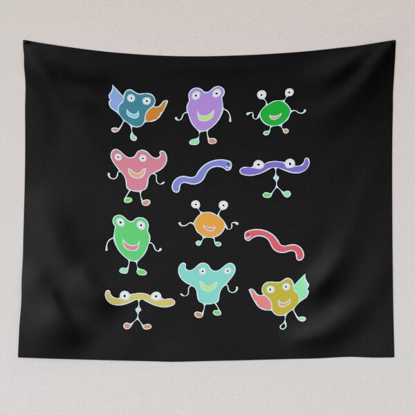 Item preview, Cute and Colorful Monster Pattern (black) designed and sold by Davey's Designs.