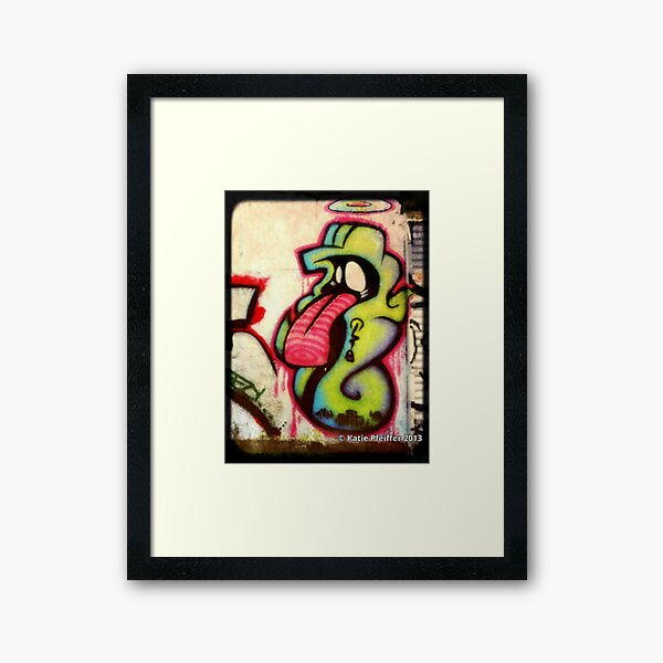 Graffiti- TONGUE Chess Piece West Philly Framed Art Print