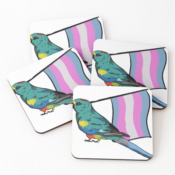 Item preview, Pride parrots - trans mulga parrot designed and sold by RossMakesArt.