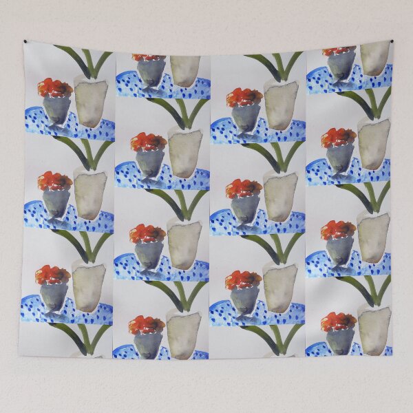 Item preview, Blue table, watercolour designed and sold by Edith Dora Rey.