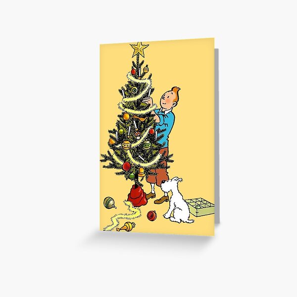 Merry Christmas from Tintin and Snowy Greeting Card