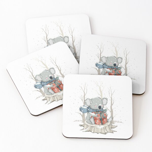 Item preview, Baby Cute Beautiful Australia Koala Bear in the Wood Animal in Warm Winter Snow Merry Christmas Adorable Sweet Gift designed and sold by MiscelChr.