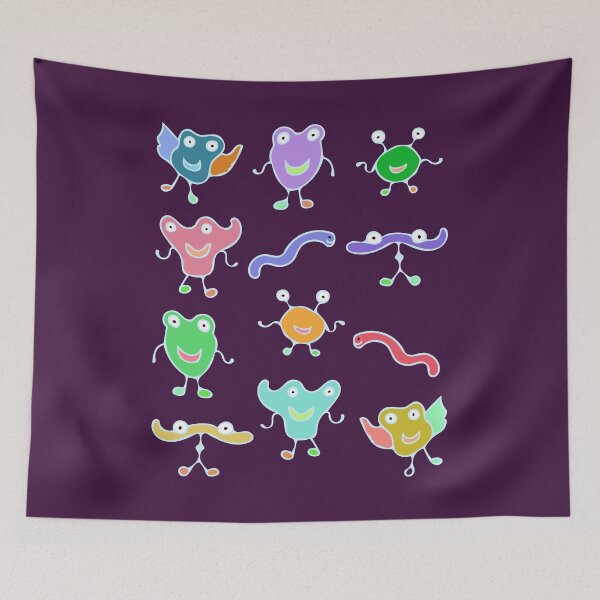 Item preview, Cute and Colorful Monster Pattern (purple) designed and sold by Davey's Designs.