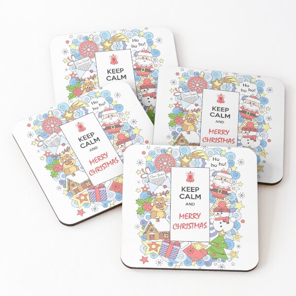 Item preview, Doodle Keep Calm and Merry Christmas Greeting Card designed and sold by MiscelChr.