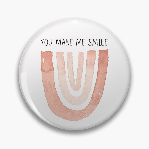 Item preview, You make me smile. Upside down watercolour rainbow and black, handwritten text (capitals) designed and sold by JellyBeenzz.