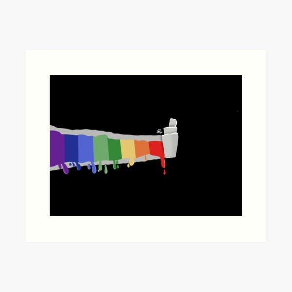 The colour behind the tear Art Print