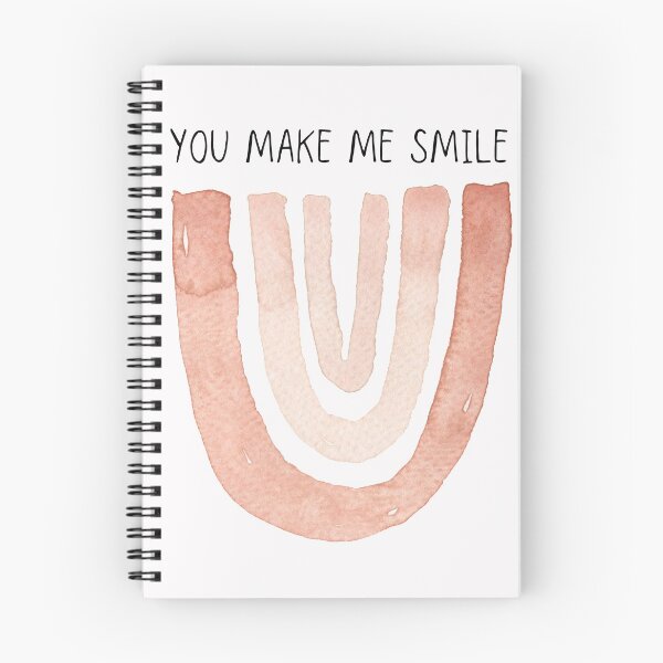 Item preview, You make me smile. Upside down watercolour rainbow and black, handwritten text (capitals) designed and sold by JellyBeenzz.