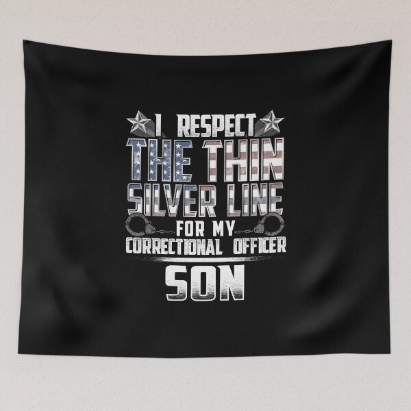 Item preview, Son Thin Silver Line Correctional Officer designed and sold by wheedesign.