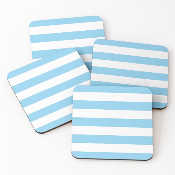 Item preview, Medium BABY BLUE and WHITE Horizontal STRIPES designed and sold by RachelMacht.
