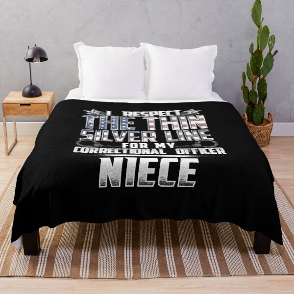 Item preview, Niece Thin Silver Line Correctional Officer designed and sold by wheedesign.
