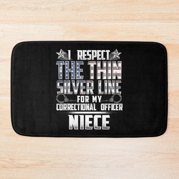 Item preview, Niece Thin Silver Line Correctional Officer designed and sold by wheedesign.