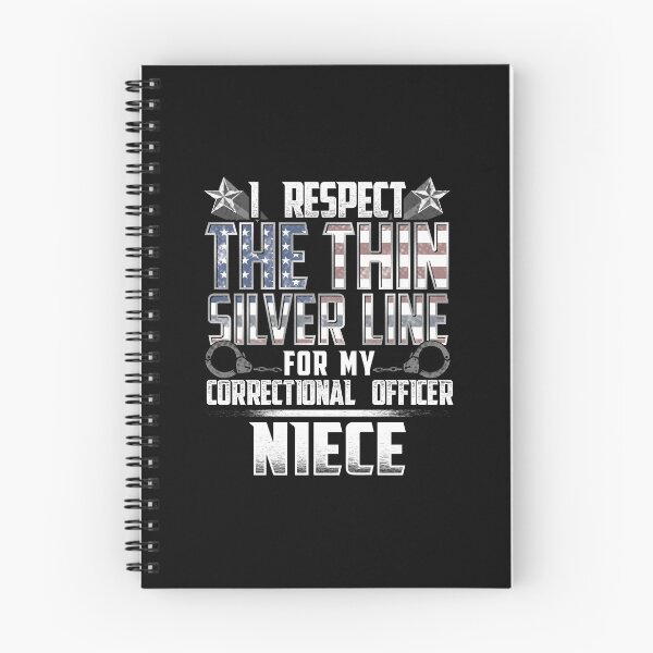 Item preview, Niece Thin Silver Line Correctional Officer designed and sold by wheedesign.