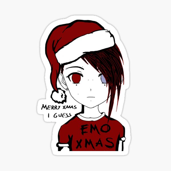"Emo Xmas" Sticker by Whiteswts Redbubble