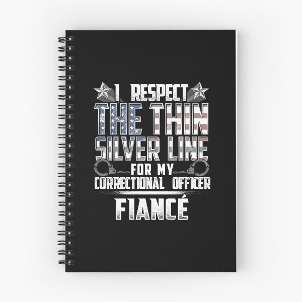 Item preview, Fiance Thin Silver Line Correctional Officer designed and sold by wheedesign.