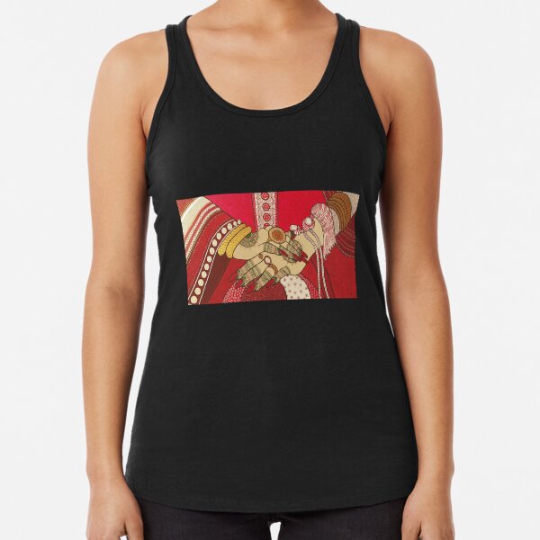 Indian Brides hands with henna tattoos Racerback Tank Top