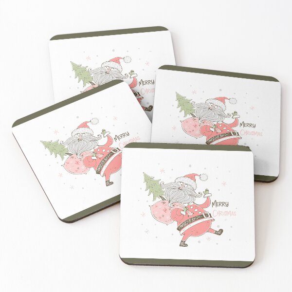 Item preview, Beautiful Doodle Cute Santa Carrying Pine Tree Merry Christmas Greeting Card designed and sold by MiscelChr.