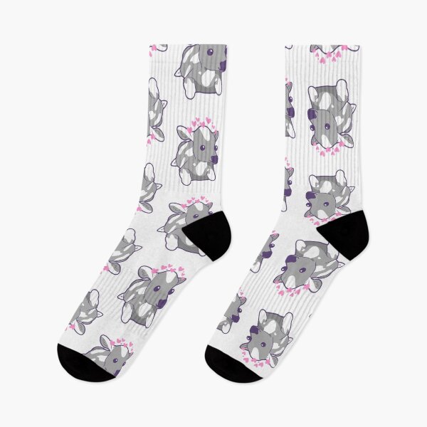 Item preview, Cute Grey Kawaii Cow With Adorable Hearts  designed and sold by illhustration.