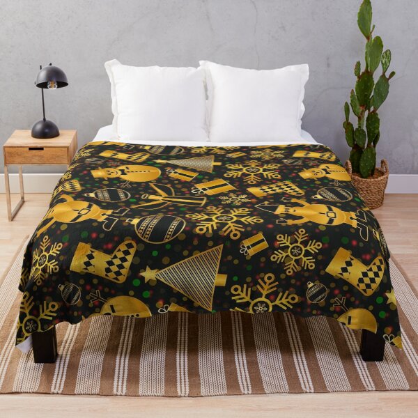 Item preview, Christmas Pattern in Black and Gold designed and sold by stepstogreen.