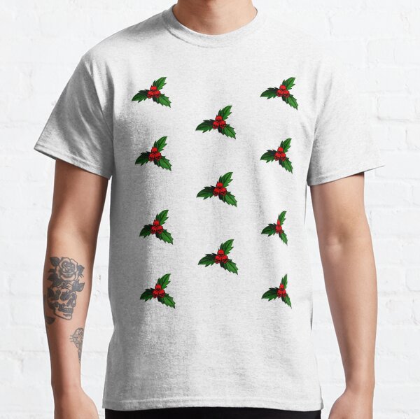 Unholy Skull Holly Pattern - Christmas Ornament Classic T-Shirt