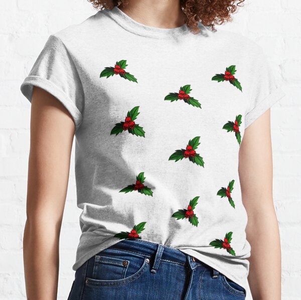 Unholy Skull Holly Pattern - Christmas Ornament Classic T-Shirt
