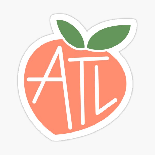 atlanta georgia peach state sticker Sticker