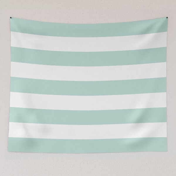Item preview, Medium MINT GREEN and WHITE HORIZONTAL STRIPES designed and sold by RachelMacht.