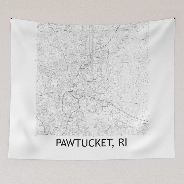 Item preview, Pawtucket, RI Quad Topographical Map Black & White designed and sold by PGHPhotoCo.