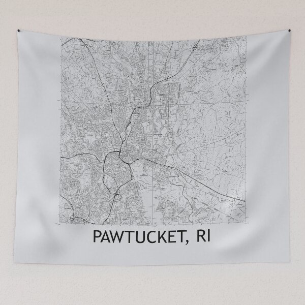 Item preview, Pawtucket, RI Quad Topographical Map Grey designed and sold by PGHPhotoCo.