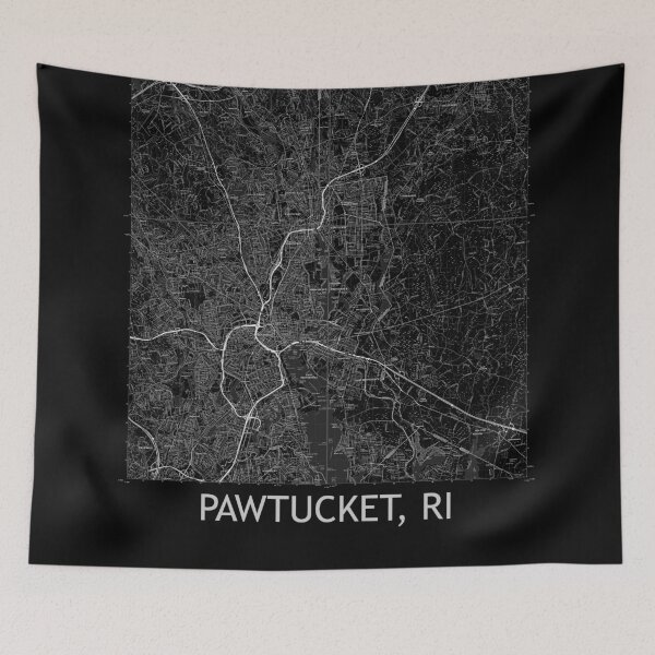 Item preview, Pawtucket, RI Quad Topographical Map Black designed and sold by PGHPhotoCo.