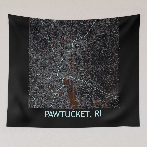 Item preview, Pawtucket, RI Quad Topographical Map Dark designed and sold by PGHPhotoCo.