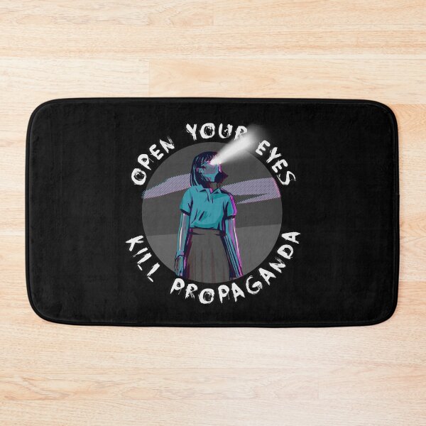 Item preview, Open Your Eyes, Kill Propaganda Blue – Mass Media Resistance designed and sold by The Green Corner.