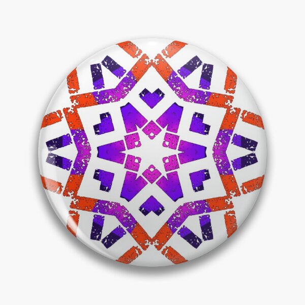 Item preview, Orange-purple vintage flower star designed and sold by wiwiart.