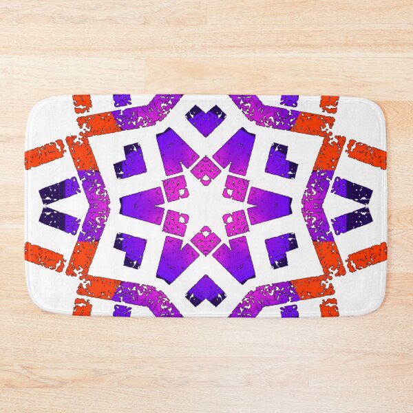 Item preview, Orange-purple vintage flower star designed and sold by wiwiart.