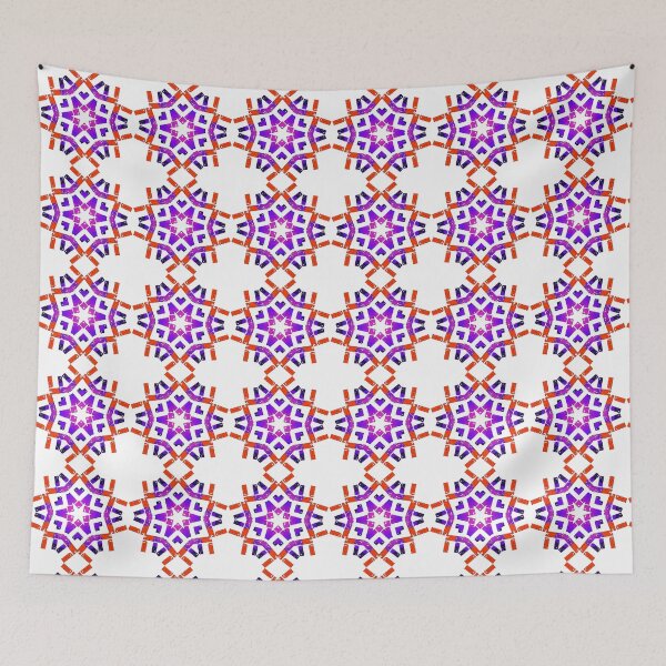 Item preview, Orange-purple vintage flower star designed and sold by wiwiart.