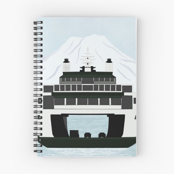 Item preview, Washington Ferry and Mount Rainier. designed and sold by irmasarts.