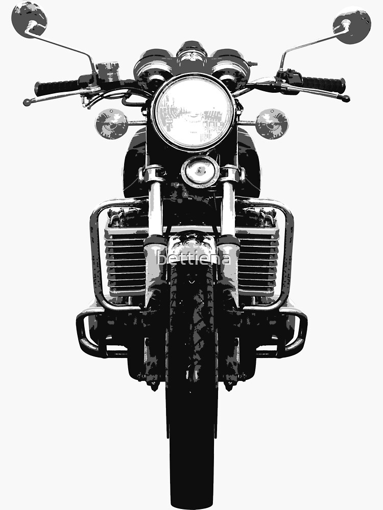 "Suzuki GT750 Front view" Sticker by bettiena Redbubble