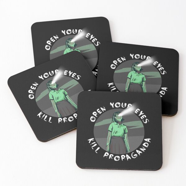 Item preview, Open Your Eyes, Kill Propaganda Green – Mass Media Resistance designed and sold by The Green Corner.