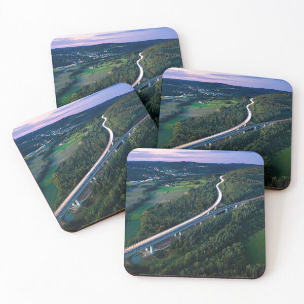 Item preview, Aerial view of highway splitting aound forest hill designed and sold by raphotography88.