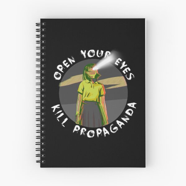 Item preview, Open Your Eyes, Kill Propaganda Yellow – Mass Media Resistance designed and sold by The Green Corner.