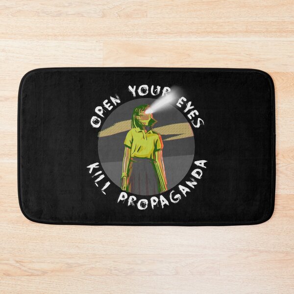 Item preview, Open Your Eyes, Kill Propaganda Yellow – Mass Media Resistance designed and sold by The Green Corner.