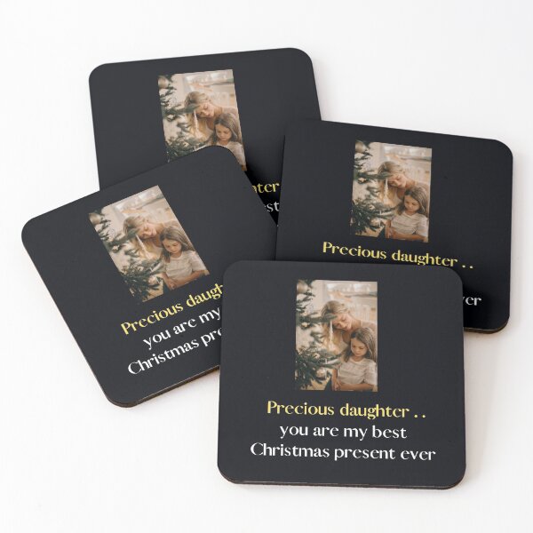 Item preview, "Precious Daughter . . You Are My Best Christmas Present Ever." A young mother and daughter, decorating the Christmas tree. Mom loves her precious daughter. designed and sold by JoelsCorner.