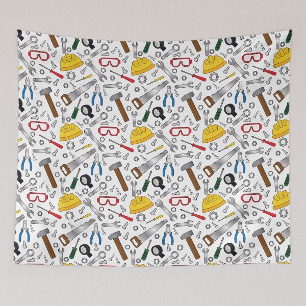 Item preview, Builder various hand tools & gear designed and sold by Happy Puppy Print On Demand.
