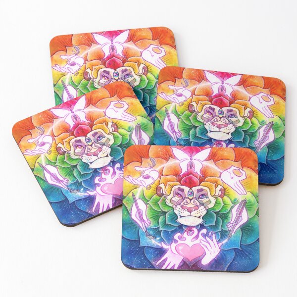 Item preview, Heartworks - Afalon - Rainbow Lotus Lion designed and sold by Kat Cardy.
