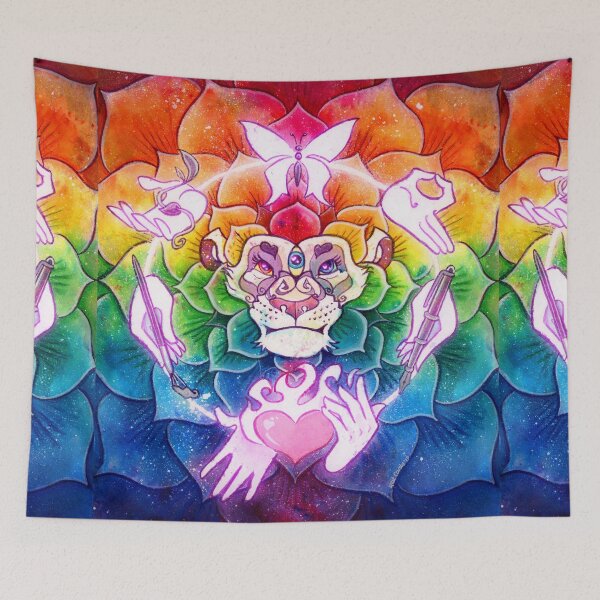 Item preview, Heartworks - Afalon - Rainbow Lotus Lion designed and sold by Kat Cardy.